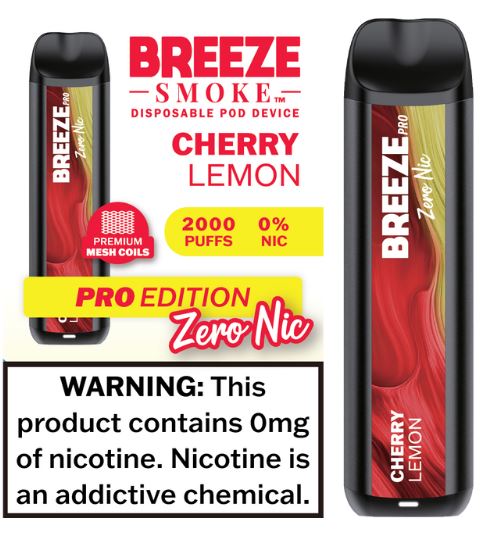 Breeze Pro ZERO NIC 2000 Puff Disposable