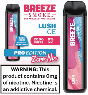 Breeze Pro ZERO NIC 2000 Puff Disposable