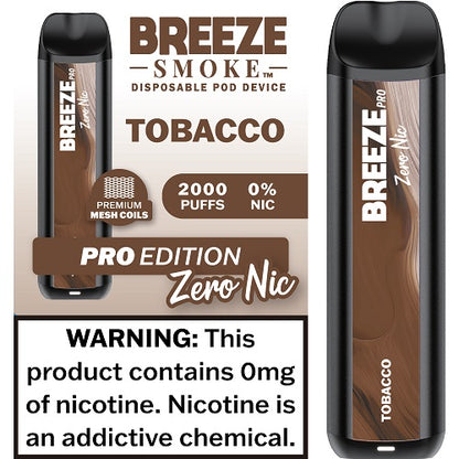 Breeze Pro ZERO NIC 2000 Puff Disposable
