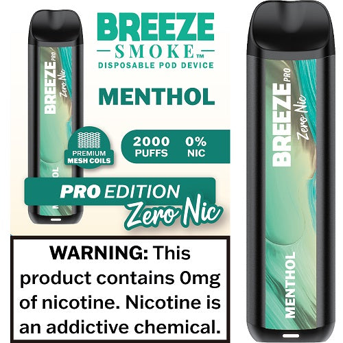 Breeze Pro ZERO NIC 2000 Puff Disposable