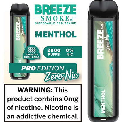 Breeze Pro ZERO NIC 2000 Puff Disposable