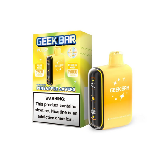 Geek Bar vape device and packaging on a white background