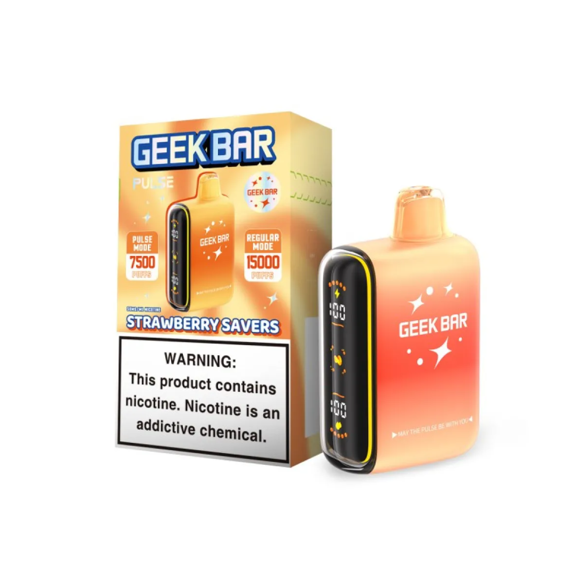 Geek Bar vape device and packaging on a white background